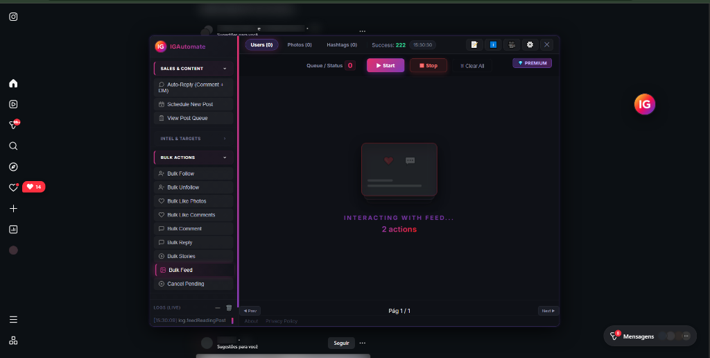 Step 3: Monitor Interactive Feed Progress & Logs