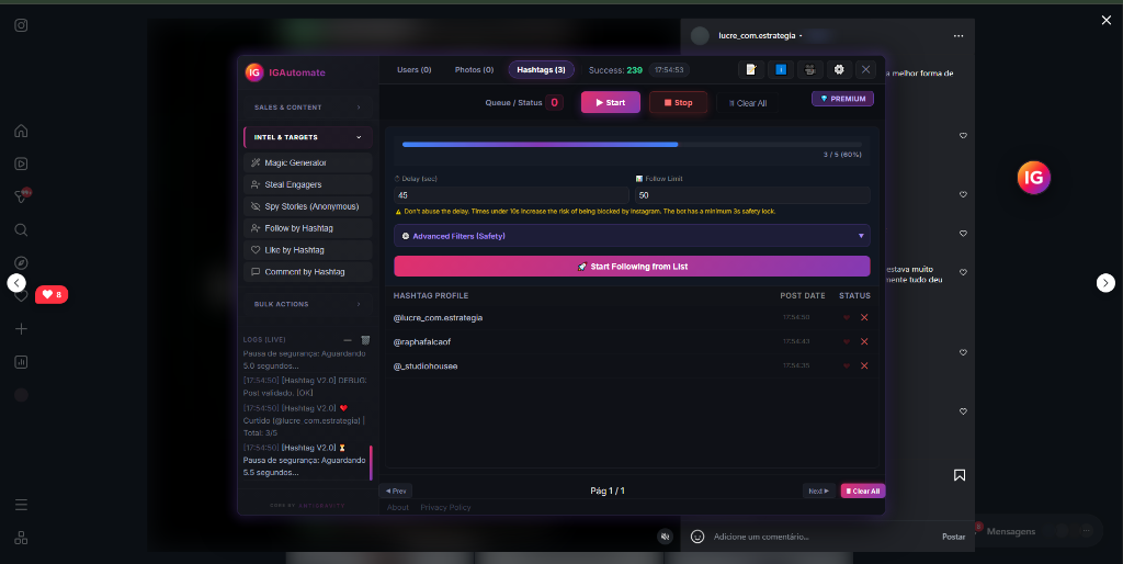 Follow Profiles from List (Secret Growth)